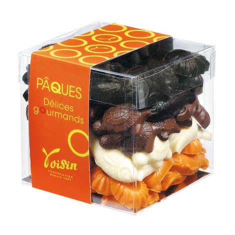 [VOPA2137] Chocolat de Pâques Voisin : Les cubes fritures et oeufs (200104  |  Friture et petits oeufs  |  300g)