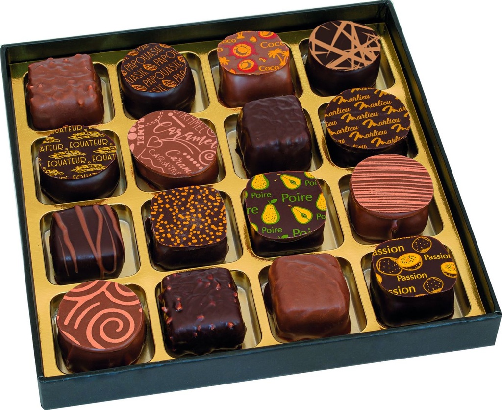 [NOEL2021101] Boîtes de chocolats - DE MARLIEU (S32 | Boîte Ganaches Cocktail - 160g)